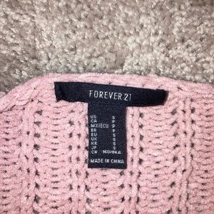 Forever 21 Cropped Pink Sweater